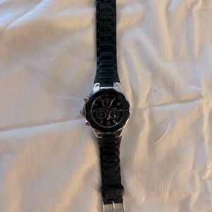 Rubber band and stainless steel black Michele watch
